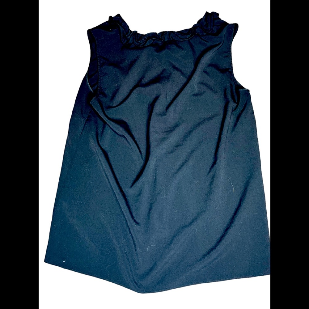 Talbots navy blue/black blouse